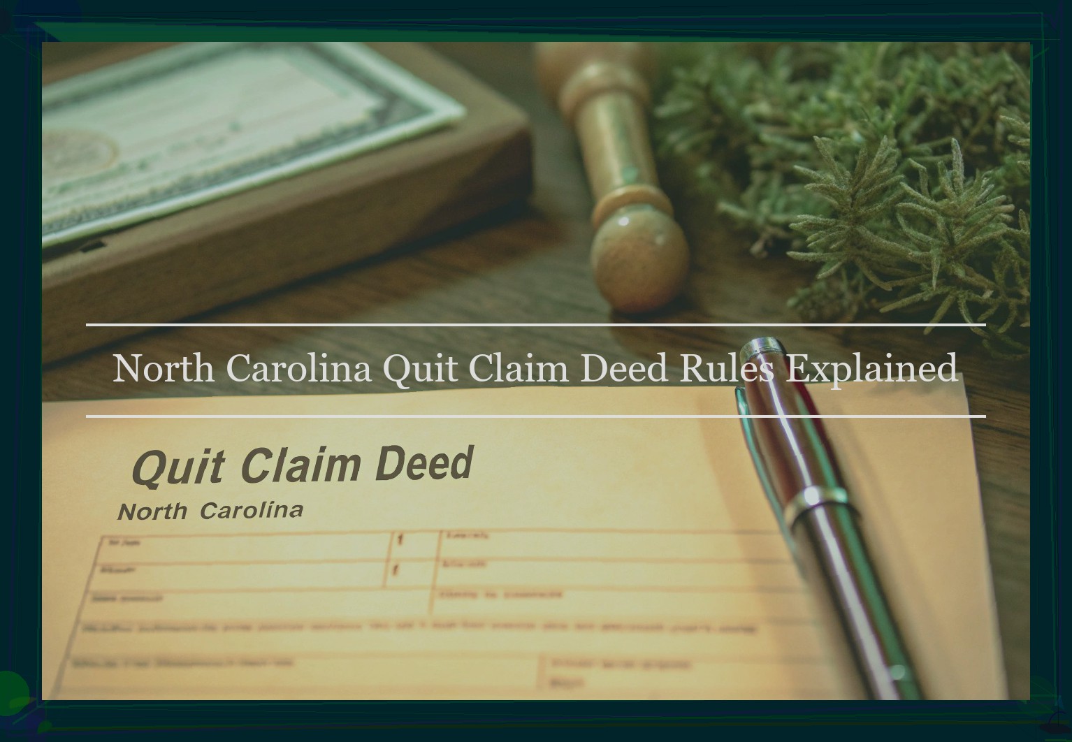 North Carolina Quit Claim Deed Rules Explained