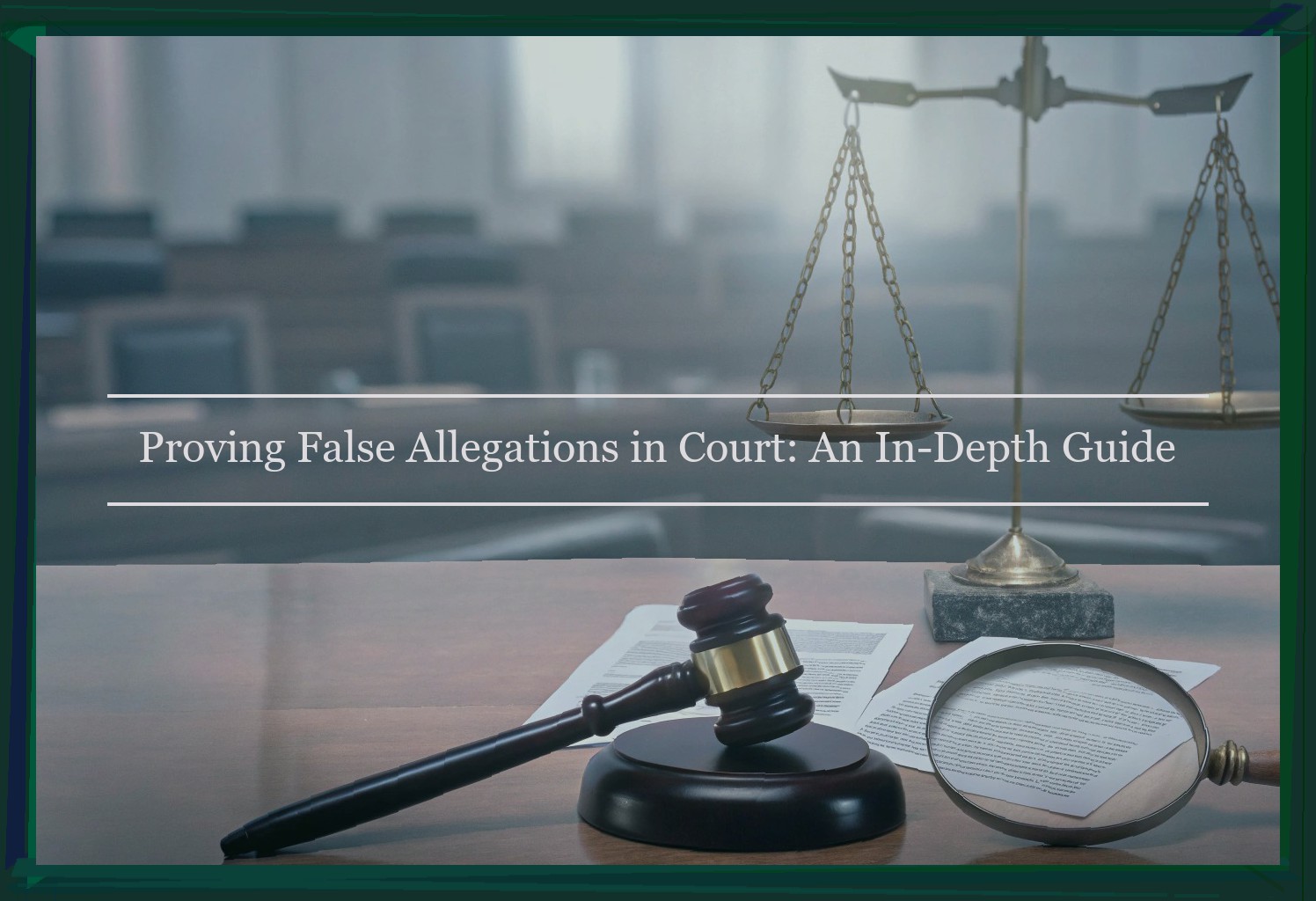 Proving False Allegations in Court: An In-Depth Guide